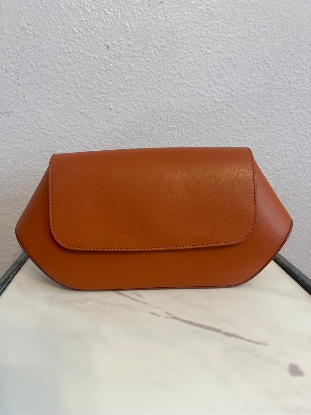 Cuyana Sienna 100% Italian Leather Flap Clutch